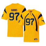 Men's West Virginia Mountaineers NCAA #97 Connor Barwis Yellow Authentic Nike Throwback Stitched College Football Jersey HV15C15FL